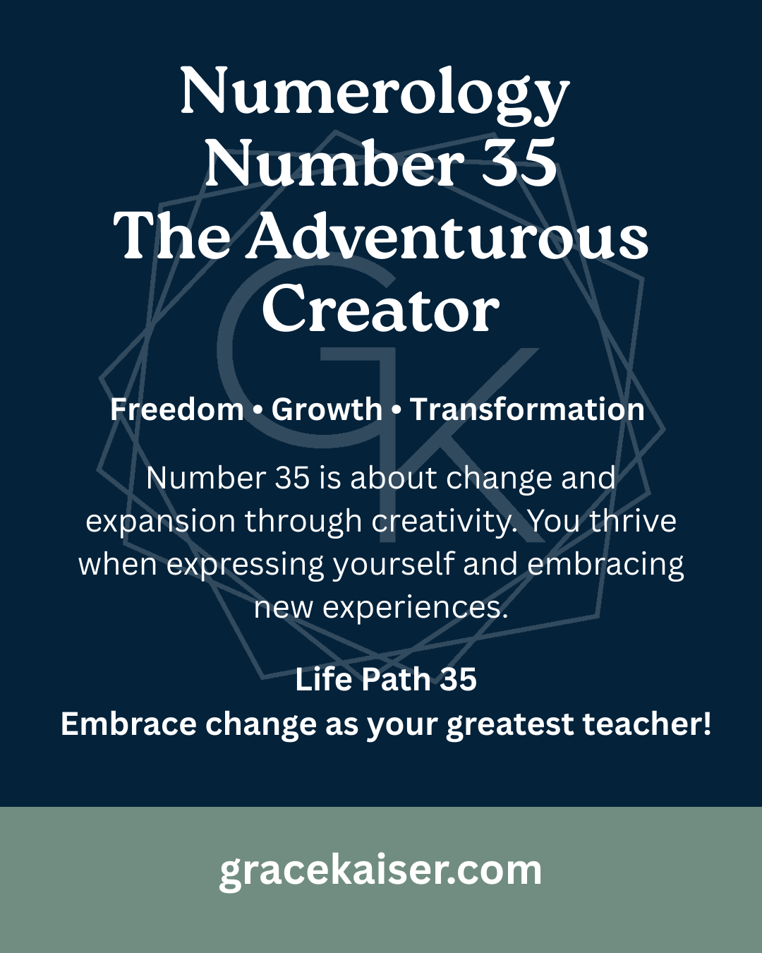 Numerology 35 - Grace Kaiser